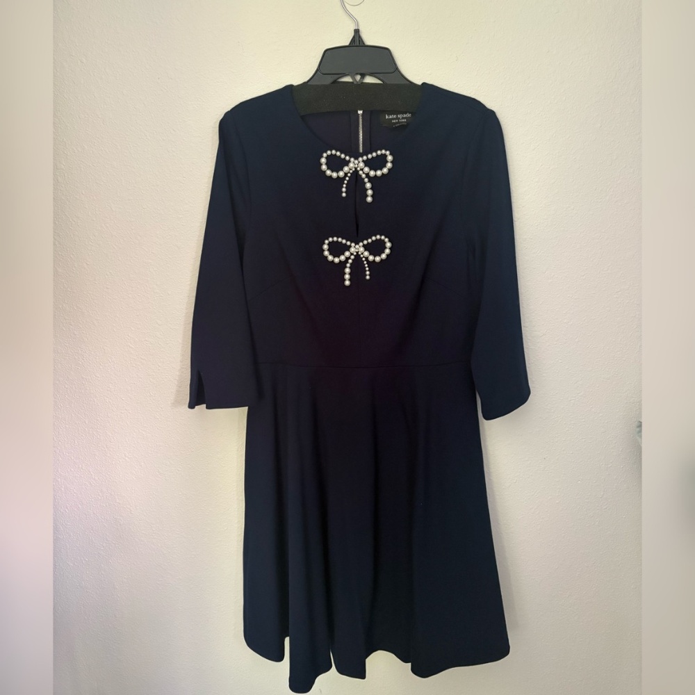 kate spade Pearl Bow Ponte Dress - Picture 3 of 8